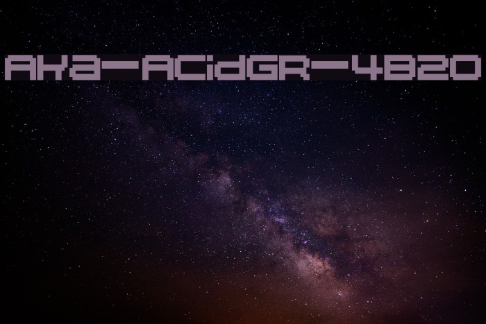 Aka-AcidGR-4B20 Font examples