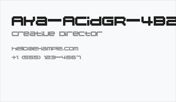 Aka-AcidGR-4B20 Business Card