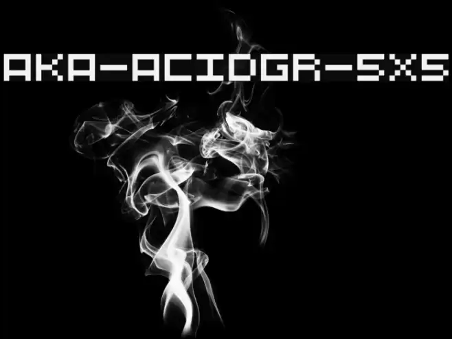 Aka-AcidGR-5X5 Fonte examples