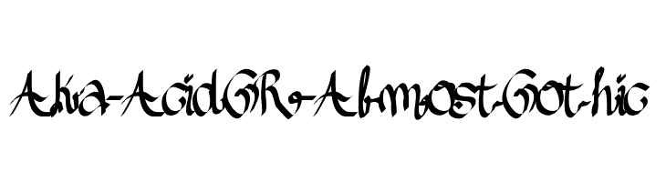 Aka-AcidGR-AlmostGothic Font