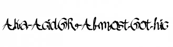 Aka-AcidGR-AlmostGothic  नि: शुल्क फ़ॉन्ट्स डाउनलोड