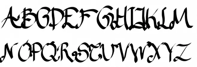 Aka-AcidGR-AlmostGothic 字体 大写