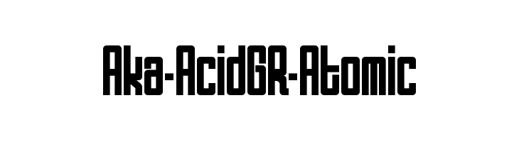 Aka-AcidGR-Atomic Font