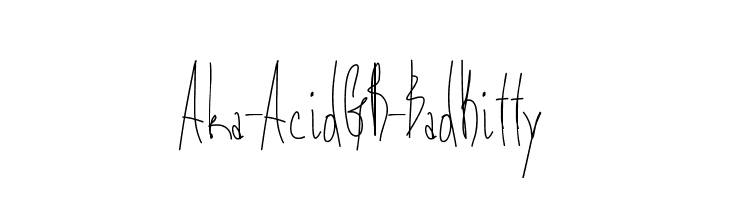 Aka-AcidGR-BadKitty  नि: शुल्क फ़ॉन्ट्स डाउनलोड