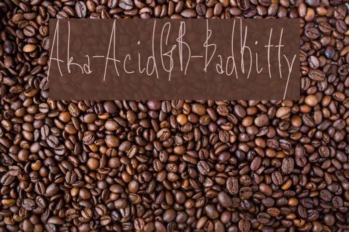 Aka-AcidGR-BadKitty Font examples