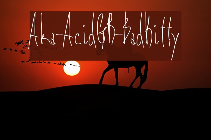 Aka-AcidGR-BadKitty Font examples