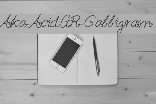Aka-AcidGR-Calligram Font examples