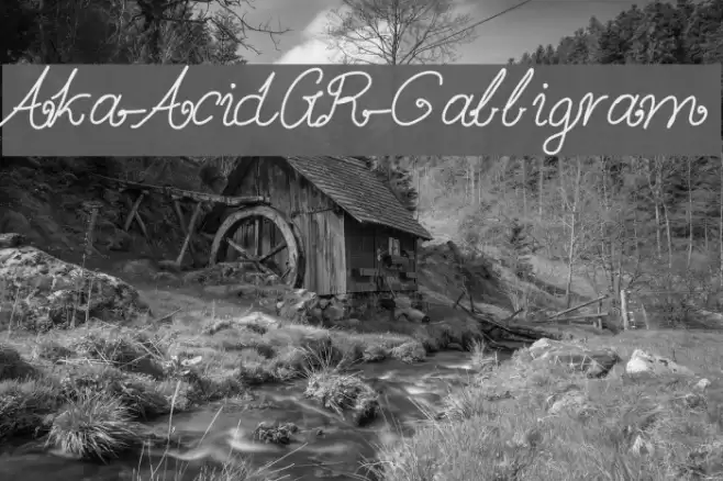 Aka-AcidGR-Calligram Font examples