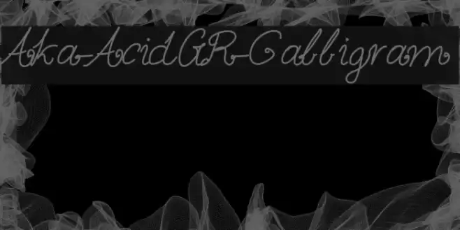 Aka-AcidGR-Calligram Font examples