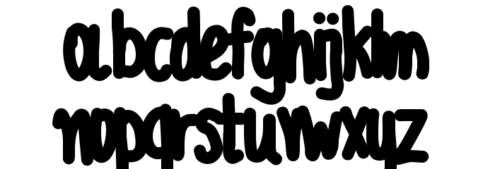 Aka-AcidGR-Chubby Font LOWERCASE