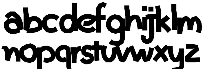 Aka-AcidGR-Collage Font LOWERCASE