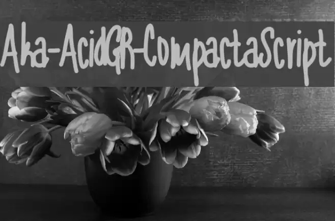 Aka-AcidGR-CompactaScript Font examples
