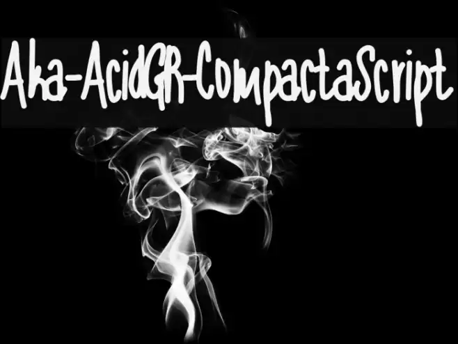 Aka-AcidGR-CompactaScript Font examples