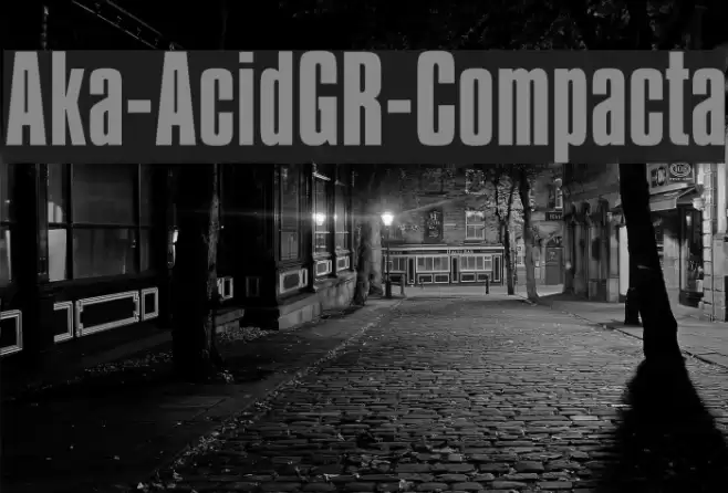 Aka-AcidGR-Compacta Font examples