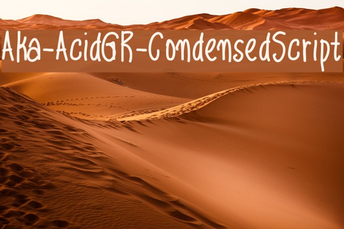 Aka-AcidGR-CondensedScript Font examples