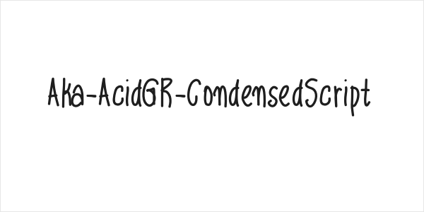 Aka-AcidGR-CondensedScript Logo