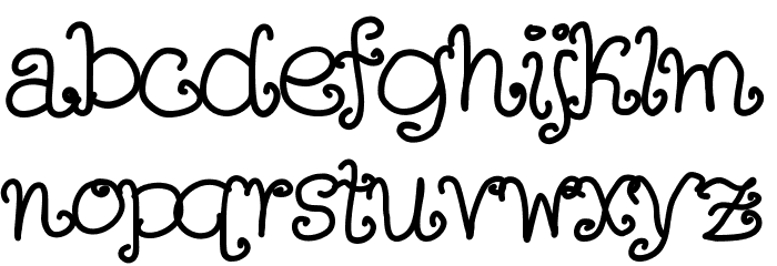 Aka-AcidGR-Curly Font LOWERCASE