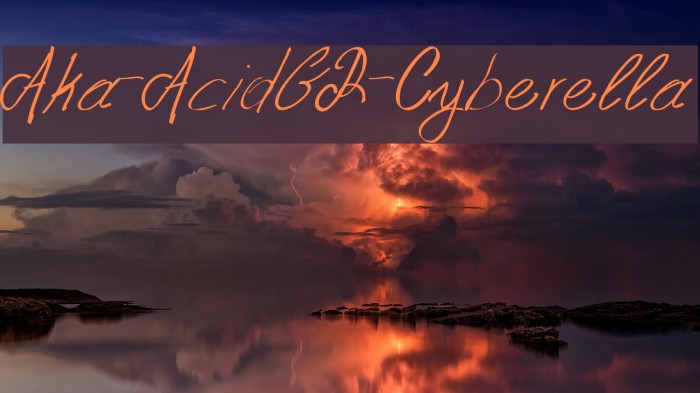 Aka-AcidGR-Cyberella Font examples