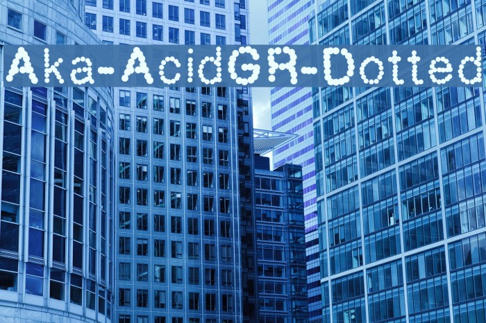 Aka-AcidGR-Dotted Font examples