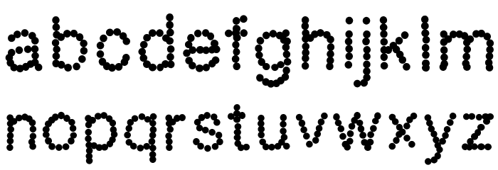 Aka-AcidGR-Dotted Font LOWERCASE