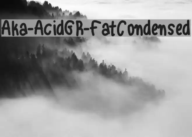 Aka-AcidGR-FatCondensed Font examples