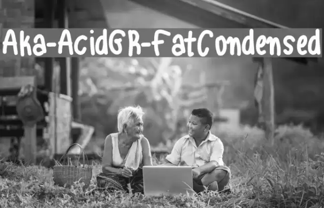 Aka-AcidGR-FatCondensed Font examples