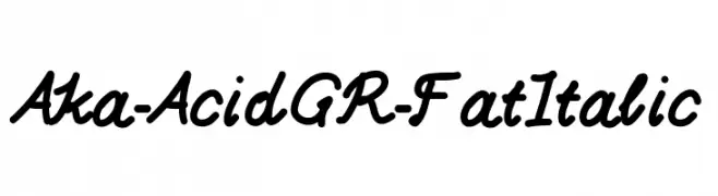 Aka-AcidGR-FatItalic  免费字体下载