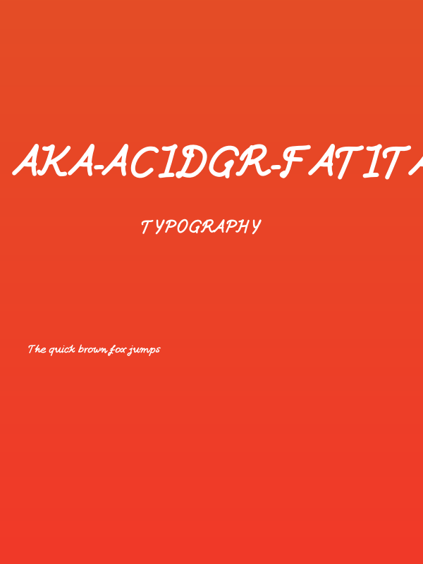 Aka-AcidGR-FatItalic Poster