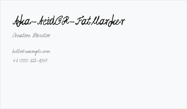 Aka-AcidGR-FatMarker Business Card