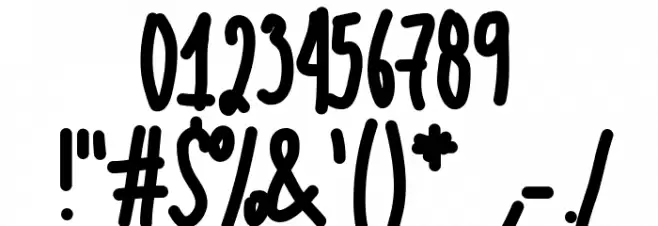 Aka-AcidGR-Fatbamboo Font OTHER CHARS