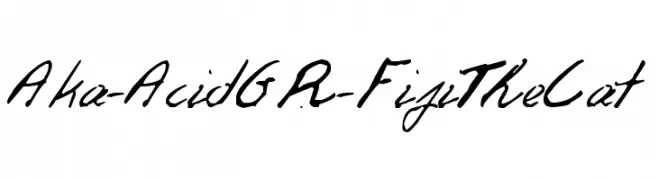 Aka-AcidGR-FifiTheCat  les polices de caractères gratuit tlcharger