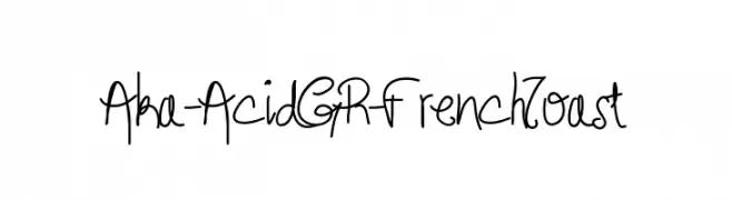 Aka-AcidGR-FrenchToast  Frei Schriftart Herunterladen