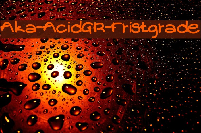 Aka-AcidGR-Fristgrade Font examples