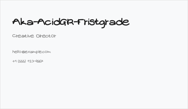 Aka-AcidGR-Fristgrade Business Card