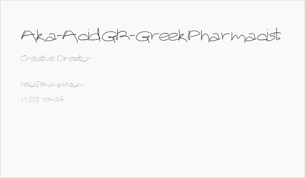 Aka-AcidGR-GreekPharmacist Business Card