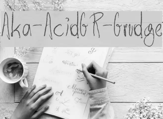Aka-AcidGR-Grudge Font examples