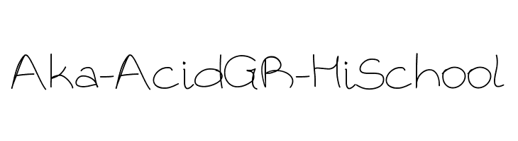 Aka-AcidGR-HiSchool  フリーフォントのダウンロード