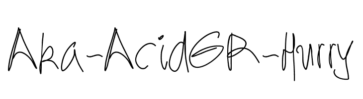 Aka-AcidGR-Hurry Font