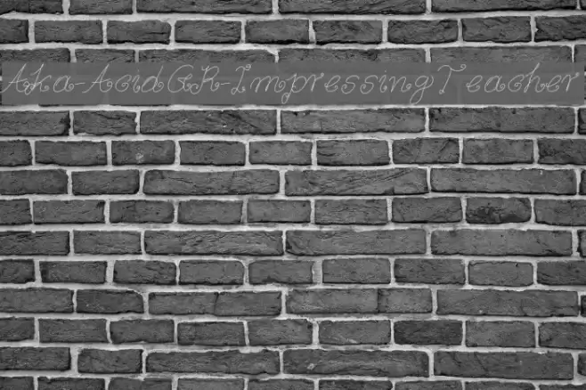 Aka-AcidGR-ImpressingTeacher Font examples