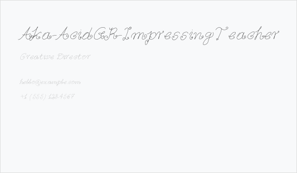 Aka-AcidGR-ImpressingTeacher Business Card