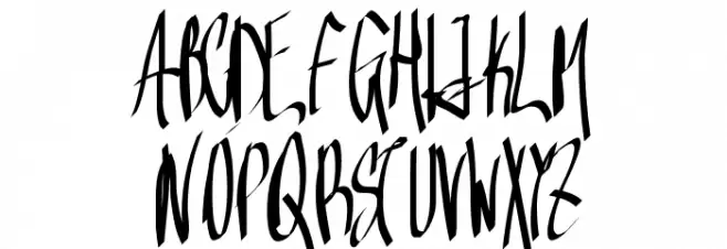 Aka-AcidGR-Inky Caratteri MAIUSCOLE
