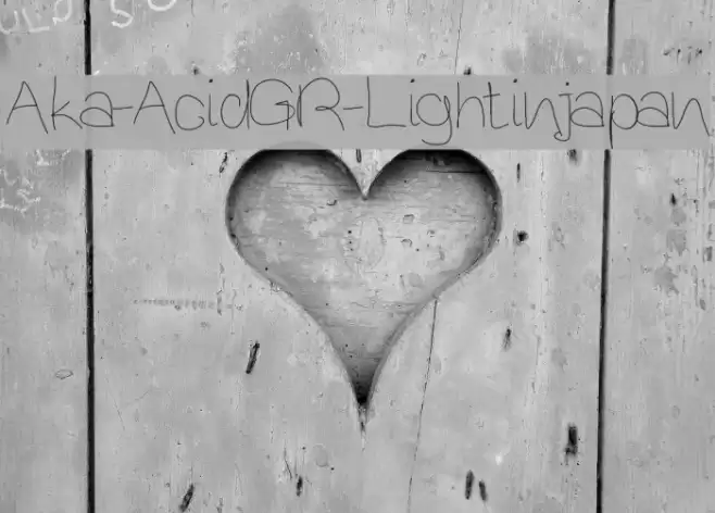 Aka-AcidGR-Lightinjapan Font examples