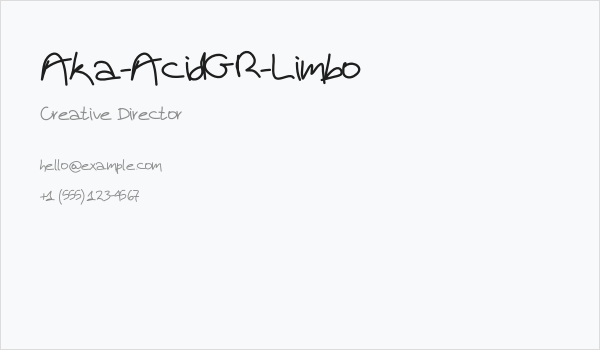 Aka-AcidGR-Limbo Business Card