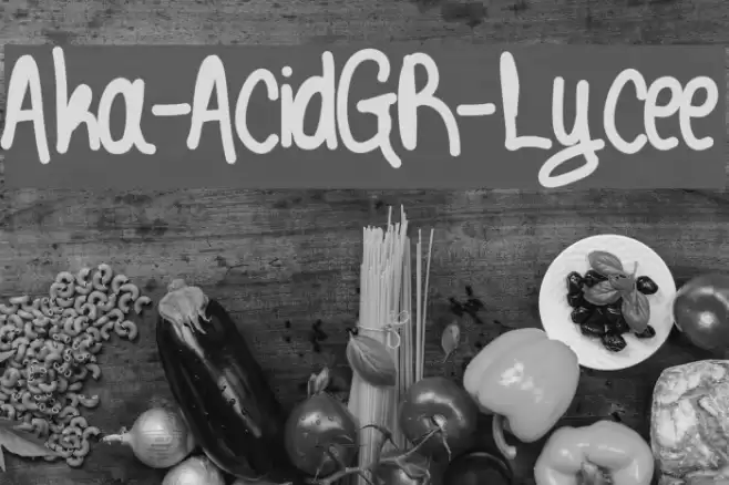 Aka-AcidGR-Lycee Font examples