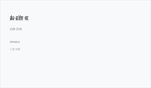 Aka-AcidGR-MC Business Card