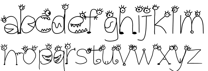 Aka-AcidGR-MakingMonsters Font LOWERCASE