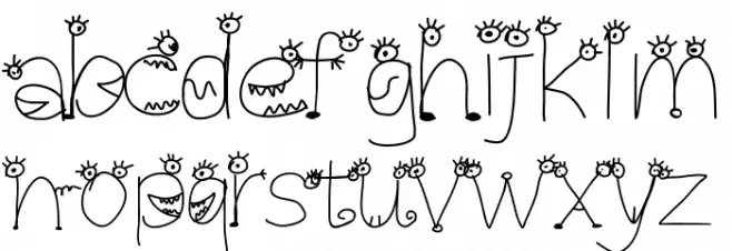 Aka-AcidGR-MakingMonsters خط أحرف صغيرة