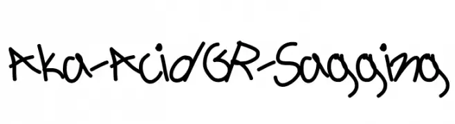 Aka-AcidGR-Sagging  Frei Schriftart Herunterladen