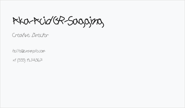 Aka-AcidGR-Sagging Business Card