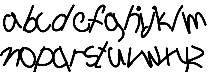 Aka-AcidGR-Sagging Font LOWERCASE